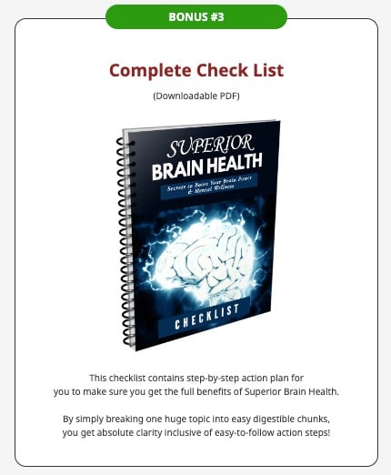 Bonus #3 with Superior Brain Health